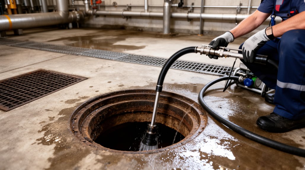 cleaning drains and sewers