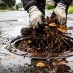 clearing stormwater drain blockage