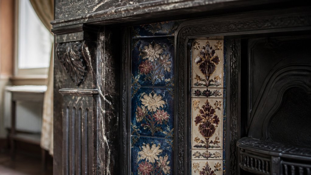 decorative hand painted glazed tiles