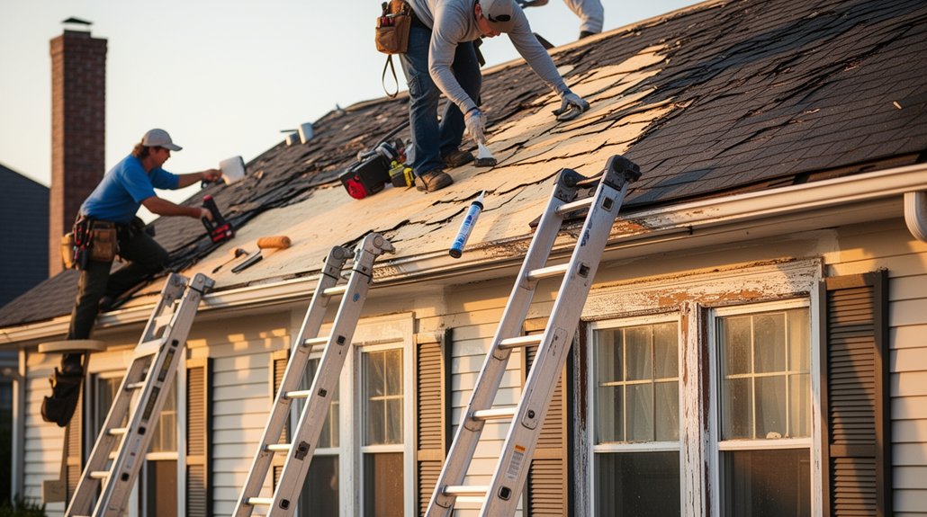prioritized exterior repair tasks