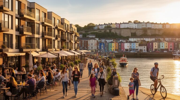 vibrant family friendly city life