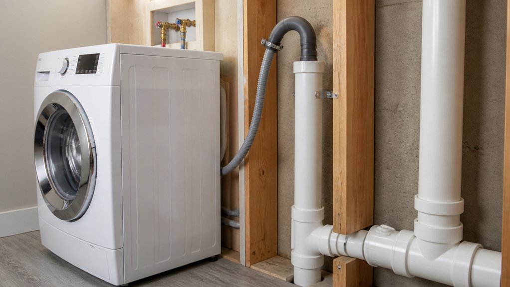 washing machine drains into sewer